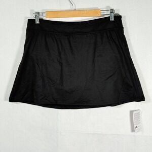 Lands End Black flat front skirt bathing suit bottoms Women's Size 12 new tags